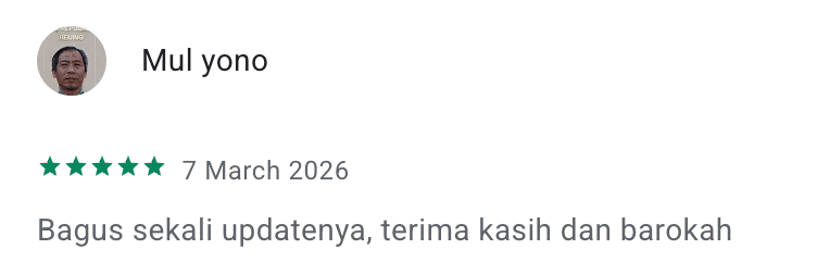 Cuplikan ulasan pengguna Google Play nomor 2 untuk Zikir Indonesia