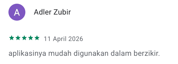 Cuplikan ulasan pengguna Google Play nomor 6 untuk Zikir Indonesia